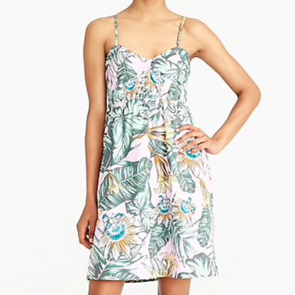 J.crew Printed poplin cami dress, NWT, XXS